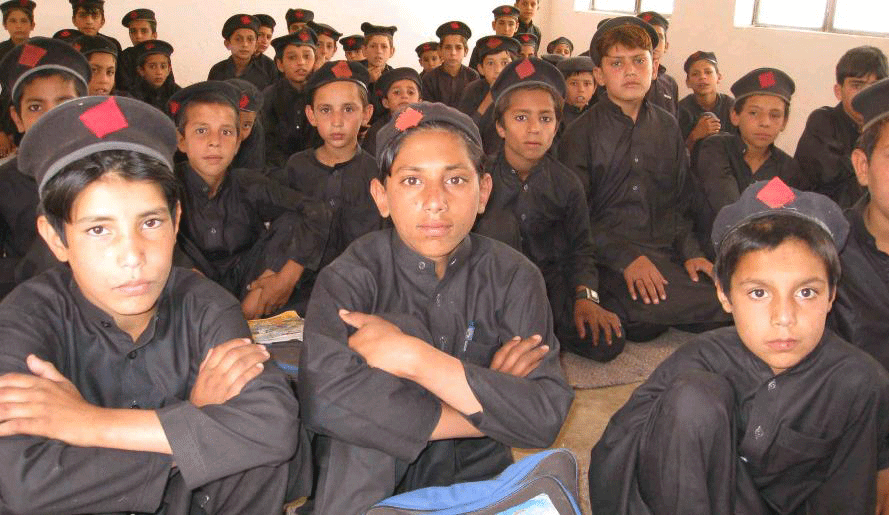 Mohmand-Agency-FATA-Pakistan-School-Boys-Students-in-Jhanda